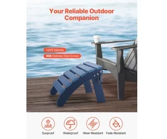 VEVOR Adirondack sulankstomas pakojis, mėlynas, HDPE, 18,7 x 18,9 x 13,8 col.