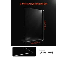 Koduva VEVOR akrilo plokštės, 2 vnt., 24 x 48 col., 1/8 col. (3 mm), skaidrios