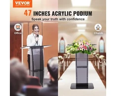 Koduva VEVOR akrilo podiumas, 119 cm, juodas