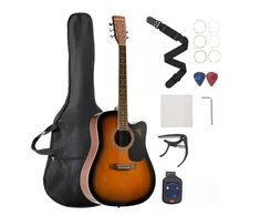 VEVOR Akustinė gitara 41 col., sunburst, FG068C-41SB
