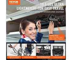 VEVOR Aliuminio lydinio transportavimo vežimėlis, sulankstomas, 40 cm sėdynė