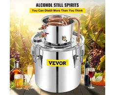 VEVOR Alkoholio distiliavimo aparatas, 50 l nerūdijančio plieno su kondensatoriumi ir įmontuotu termometru