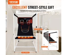 Koduva VEVOR arcade krepšinio žaidimas, 2 žaidėjų vidaus žaidimas, dvigubas metimas, 5 kamuoliai, 8 režimai, elektroninė skaičiuoklė