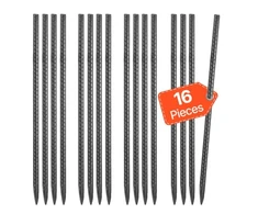 Koduva VEVOR armatūros kuolai I12-406, 16 vnt., 406,4 mm, juodi