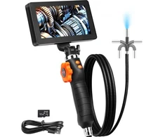 Koduva VEVOR artikuliuojama boreskopo kamera su šviesa, 5" IPS 1080P ekranas, 6,4 mm objektyvas, 4,9 ft (1,5 m) kabelis