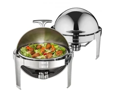 Koduva VEVOR atverčiamas „chafing dish“ komplektas, 6 qt, 2 vnt., nerūdijančio plieno