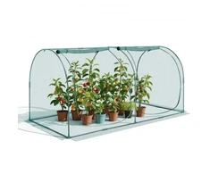VEVOR Augalų apsaugos tinklelis su rėmu, 2,48 x 1,2 x 1,2 m, su užtrauktuku, žalias