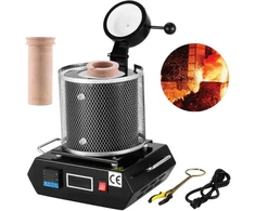 Koduva VEVOR aukso lydymo krosnis, 1350 W, iki 1150 â„ƒ, skaitmeninÄ—, su 3kg keraminiu tigliu