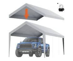 Koduva VEVOR automobilio stoginės pakaitinis uždangalas, pilkas, 610 x 304 cm