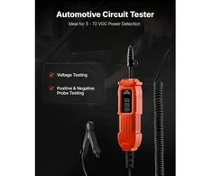 VEVOR Automobilių grandinės testeris, 3–72 V DC, su LED ekranu ir apšvietimu, 3,5 m kabelis