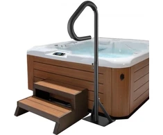 Koduva VEVOR baseino turėklas H10263-57, matinis juodas, reguliuojamas 89–144,7 cm