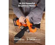 Koduva VEVOR belaidis rankinis oblius, 82 mm, 15000 aps./min, 18 V, 4 Ah, bešepetėlinis