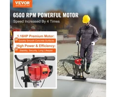 Koduva VEVOR benzininė betono lyginimo vibro liniuotė, 2445 mm aliuminio mentė, 4 taktų, 6500 RPM