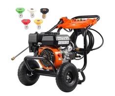 VEVOR Benzininis aukšto slėgio plovimo įrenginys, 3500 PSI, 10 l/min, su aliumininiu siurbliu ir 5 antgalių rinkiniu