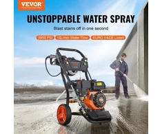 VEVOR Benzininis aukšto slėgio plovimo įrenginys, 3950 PSI, 10 l/min, su variniu siurbliu