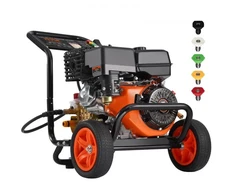 VEVOR Benzininis aukšto slėgio plovimo įrenginys, 4400 PSI, 15 l/min, su variniu siurbliu ir 5 purkštukais