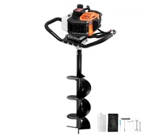 Koduva VEVOR benzininis žemės grąžtas D43-F, 1250 W, oranžinis juodas