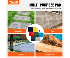 Koduva VEVOR betono štampų kilimėlis, 24 x 24 in, 7 vnt., šiferio akmens tekstūra