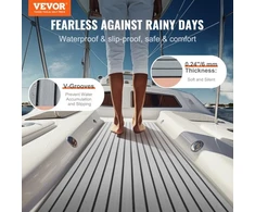 Koduva VEVOR boat flooring EVA putų danga valtims, 240 x 89,9 cm, savaime lipni, pilka