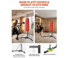 Koduva VEVOR bokso kriaušės stovas, plieno, juodas, reguliuojamas, iki 65 kg