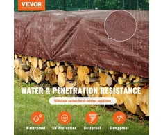 Koduva VEVOR brezentas 20 x 40 ft, 16 mil, rudas