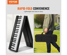 Koduva VEVOR BX-20 nešiojamas skaitmeninis pianinas, Bluetooth ir MIDI, juodas