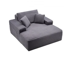 Sofa VEVOR Chaise lounge kėdė 1240 mm, pilka