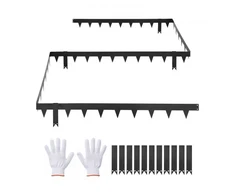 VEVOR Cinkuoto plieno kraštinė vejos ir sodo apdailai, 10 vnt., 1016 x 114 mm, juoda