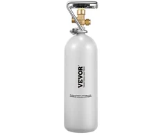 VEVOR CO2 balionas 4,41 lbs, aliuminio lydinio plienas, pilka danga, DIN477 vožtuvas