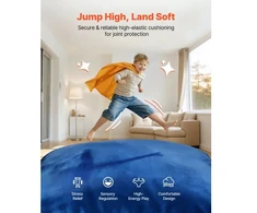 VEVOR Crash pad vaikams, 1500 x 1500 mm, su putų blokais ir plaunamu užvalkalu