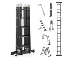 Koduva VEVOR daugiafunkcės sulankstomos kopėčios, 7 viename, 19 ft, 330 lbs
