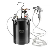 Koduva VEVOR dažų slėgio bakas, 15 l, 60 psi, plieno, su purškimo pistoletu