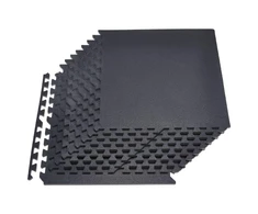 VEVOR Dėlionės formos mankštos kilimėliai, 12 vnt., 600 x 600 x 14 mm, juodi