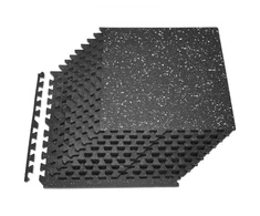 VEVOR Dėlionės formos mankštos kilimėlis, 12 vnt., juodas su baltomis dėmėmis, 600 x 600 x 14 mm