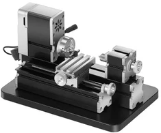 Koduva VEVOR didaktinis mini metalo tekinimo staklių staklės, 70 x 130 mm, 36 W, 20 000 aps./min., 3 žandų griebtuvas