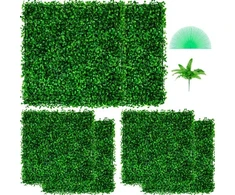 Koduva VEVOR dirbtinė buksmedžio panelė, 6 vnt., 50 x 50 cm, 4 cm, žalia