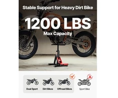 VEVOR Dirt bike keltuvas, motociklo domkrato stovas 1200 lb, hidraulinis, reguliuojamas 9,8"–18,3"