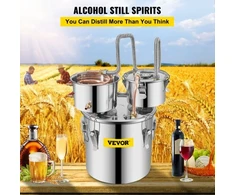 Koduva VEVOR distiliavimo aparatas 3 gal. 12 l iš nerūdijančio plieno su variniu vamzdžiu ir cirkuliaciniu siurbliu