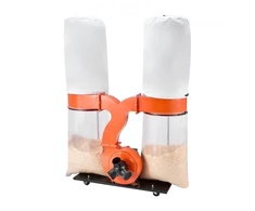 Koduva VEVOR dulkių surinktuvas, 1550 CFM, 3,0 AG, 2,5 mikrono, su 2 maišais po 132,5 L ir 2 filtrų maišais po 159 L