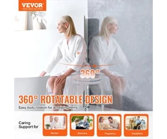 VEVOR Dušo kėdė 360° sukama, reguliuojamo aukščio, 136,1kg