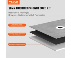 VEVOR Dušo padėklo komplektas, 1219 x 1524 mm, su 50,8 mm ABS centrine jungtimi