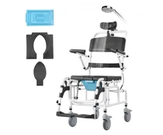 VEVOR Dušo vežimėlis HFK-3331, 44,5 cm, baltas ir juodas