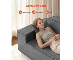 Koduva VEVOR dviaukštė sofa, 160 cm, pilka, 2 vietų