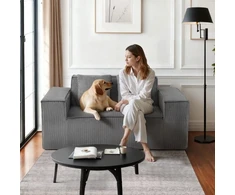 Koduva VEVOR dviaukštė sofa, 160 cm, pilka, 2 vietų