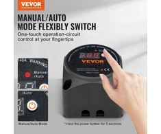 VEVOR Dvigubos akumuliatoriaus izoliatoriaus rinkinys, 12 V 140 A, rankinis ir automatinis režimai, VSR relė su LCD ekranu