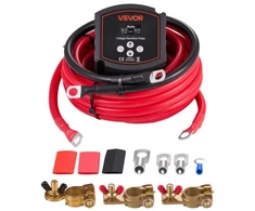 Koduva VEVOR dvigubos baterijos izoliatoriaus rinkinys, 12 V 300 A, 2 AWG, rankinis ir automatinis VSR su voltmetru ir LCD, skirtas UTV, ATV