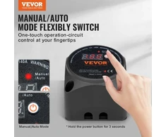 VEVOR Dvigubos baterijos izoliatoriaus komplektas, 12 V 140 A, rankinis ir automatinis režimai, VSR relė su LCD ekranu