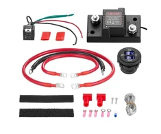 VEVOR Dvigubos baterijos izoliatoriaus rinkinys, 12 V 80 A, 13,3 mm² (6 AWG), VSR relė su voltmetru ir LCD