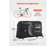 VEVOR Dviračio kelioninis krepšys, universalus transportavimo dėklas su TSA užraktu, iki 130 cm ratų bazei