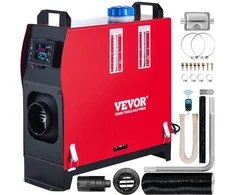 Koduva VEVOR dyzelinis oro šildytuvas 12 V, 8 kW, su nuotolinio valdymo pultu ir LCD termostatu